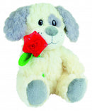 knuffel Valentine Dog junior pluche grijs/wit