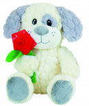 knuffel Valentine Dog junior pluche grijs/wit