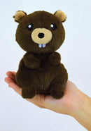 knuffelbever Kidimols Choco 15 cm pluche bruin