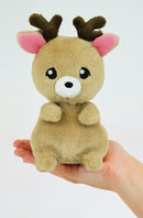 knuffelhert Kidimols Olga 15 cm pluche lichtbruin/roze