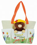 schooltas Molj junior pluche beige/bruin