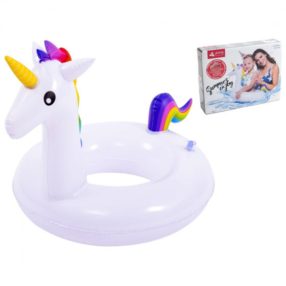 zwemband eenhoorn junior 55 x 34 cm vinyl wit