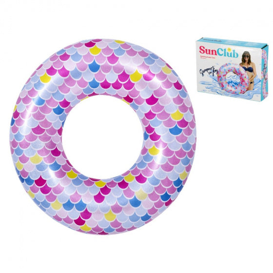 zwemband SunClub schubben 90 x 20 cm paars/blauw