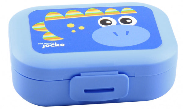 broodtrommel Dino junior 18 x 12 cm blauw