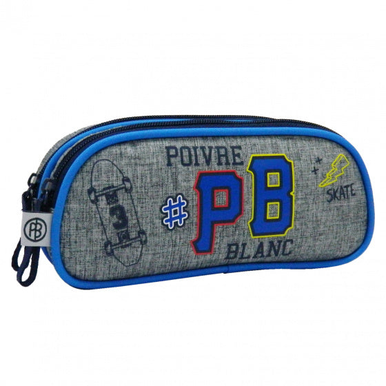 etui Poivre Blanc jongens 23 cm polyester grijs