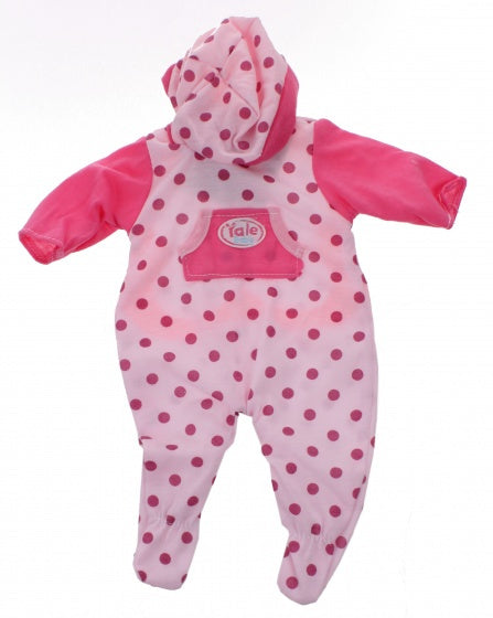 Baby Rose babypoppenkleren grove stippen 40-45 cm