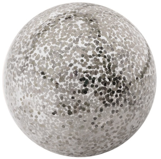 bal opblaasbaar glitters 85 cm zilver