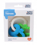 bijtring 11 cm wit/blauw/groen