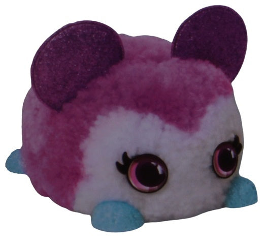 DIY-dier Fuzzy Fun junior 8 x 11 cm pluche paars/wit