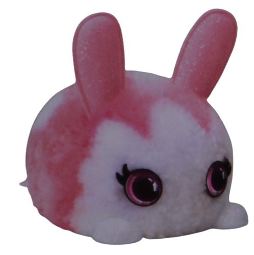 DIY-dier Fuzzy Fun junior 8 x 11 cm pluche roze/wit