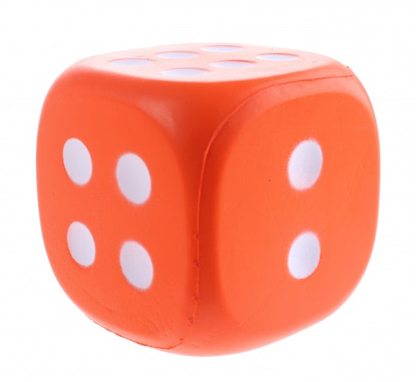 Dobbelsteen EVA foam 12 cm oranje