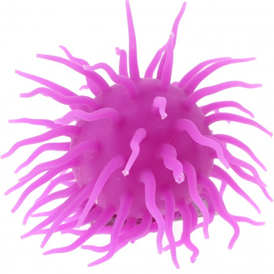 fluffy bal met licht junior 120 mm siliconen paars