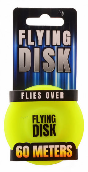 frisbee 6,5 x 1,5 cm siliconen geel