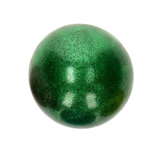 glitterstressbal 7 cm groen