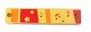 houten mondharmonica 13 cm geel