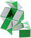 magische kubus Slang junior 9 cm groen/wit