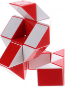 magische kubus Slang junior 9 cm rood/wit