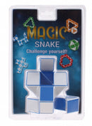 magische kubus Slang junior 9 cm blauw/wit