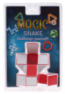 magische kubus Slang junior 9 cm rood/wit