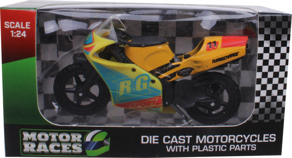 motor Super Bike 11 junior 1:24 die-cast geel/zwart
