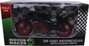 motor Super Bike 28 junior 1:24 die-cast zwart/rood
