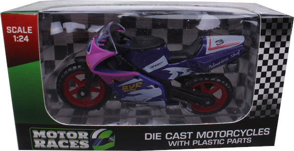 motor Super Bike 3 junior 1:24 die-cast paars/rood