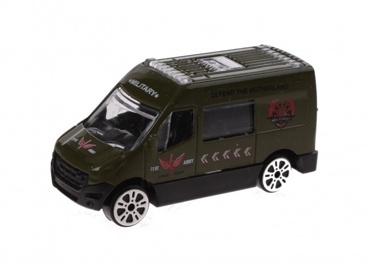schaalmodel busje 1:64 groen 7 cm
