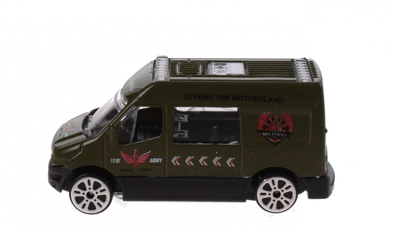 schaalmodel busje 1:64 groen 7 cm
