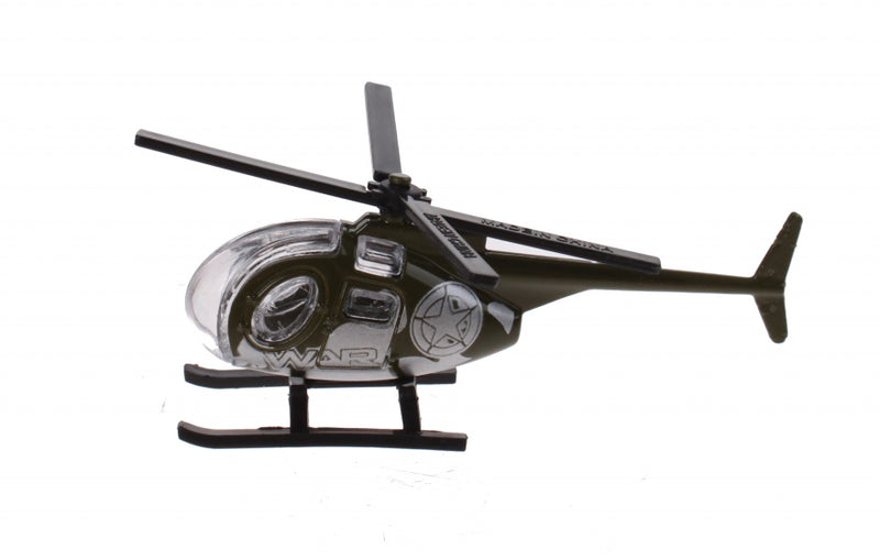 schaalmodel helikopter 1:64 groen 8 cm