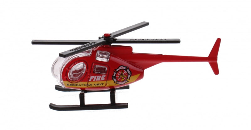schaalmodel helikopter 1:64 rood 8 cm
