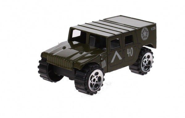 schaalmodel jeep 1:64 groen 7 cm