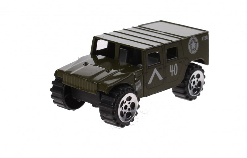 schaalmodel jeep 1:64 groen 7 cm