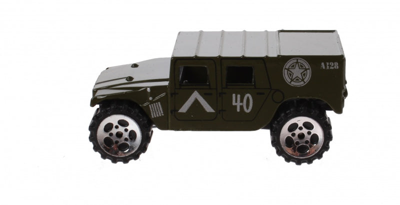 schaalmodel jeep 1:64 groen 7 cm