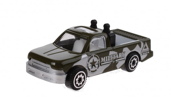 schaalmodel legerauto 1:64 groen 7 cm