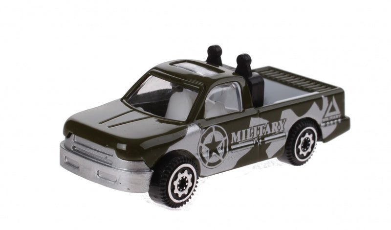 schaalmodel legerauto 1:64 groen 7 cm