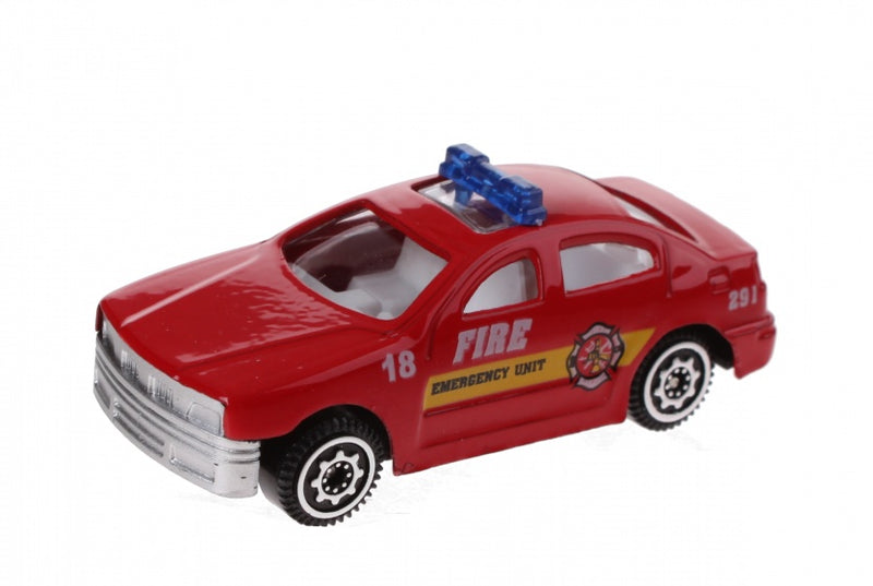 schaalmodel sedan 1:64 rood 7 cm