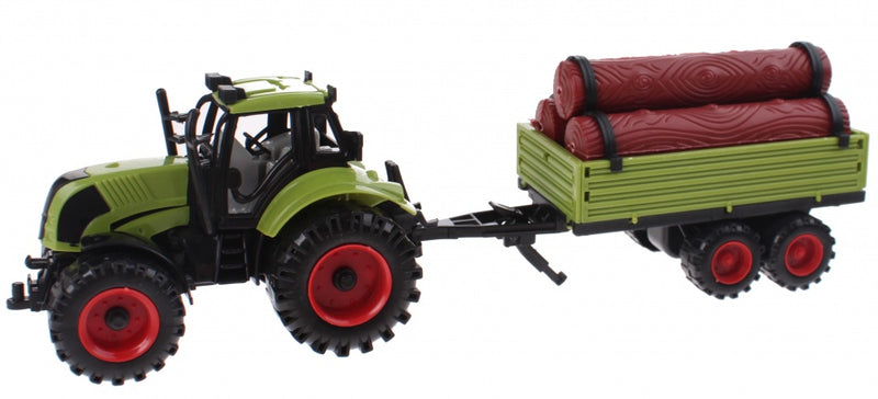 speelset Junior Farming tractor met aanhanger 28 cm