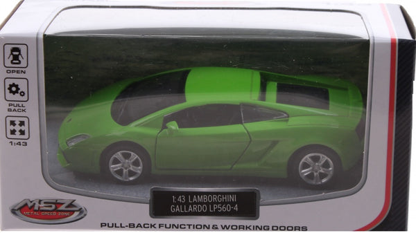 sportauto schaalmodel 1:43 8 cm Lamborghini groen