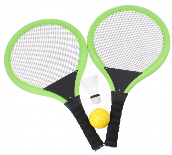 Sports Active tennis met bal en shuttle 4-delig groen