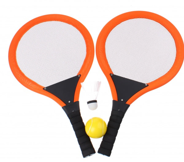 Sports Active tennis met bal en shuttle 4-delig oranje