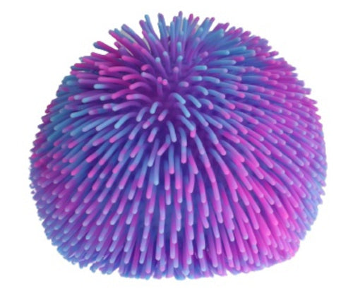 stressbal Fluffy junior 23 cm rubber roze/blauw