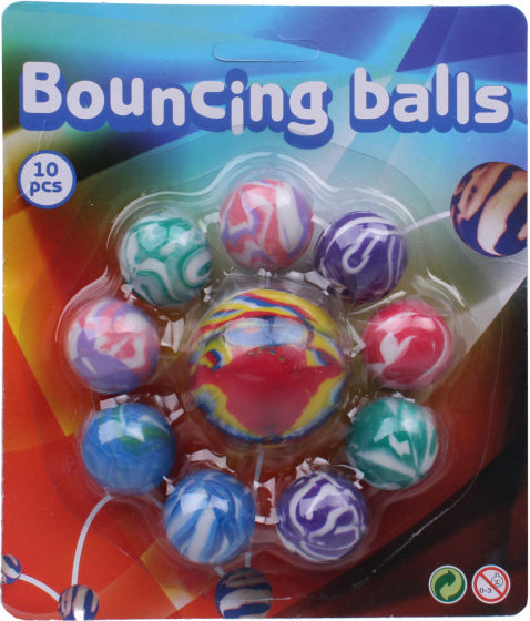 stuiterballen 2,5-4,5 cm rubber 10 stuks