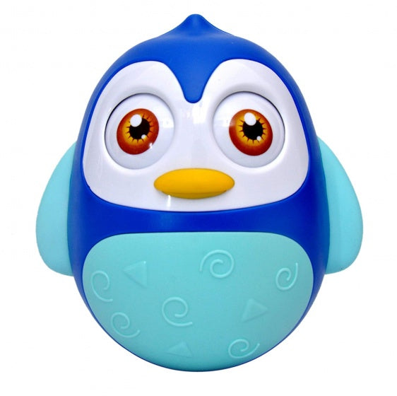 tuimelaar Roly Poly pinguïn 12,5 cm blauw