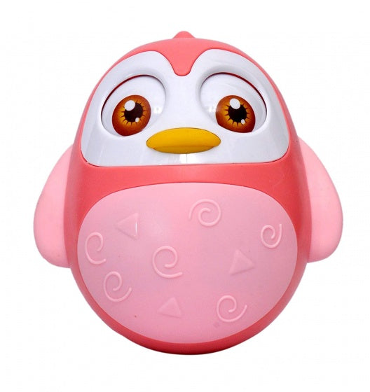 tuimelaar Roly Poly pinguïn 12,5 cm roze