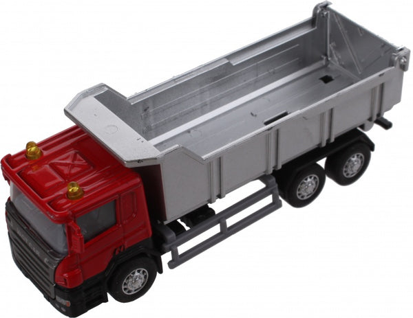 vrachtwagen Super Cars 1:64 zilver/rood 14 cm