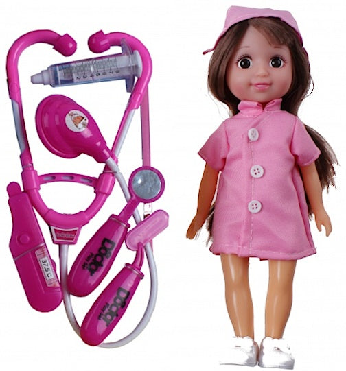 babypop dokter Plina 26 cm roze