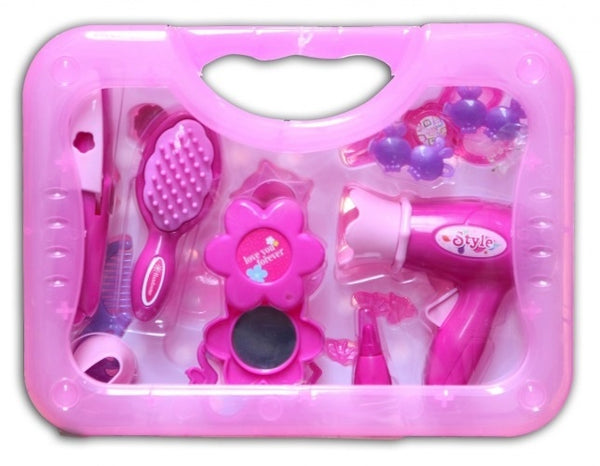 Beautycase met accessoires roze