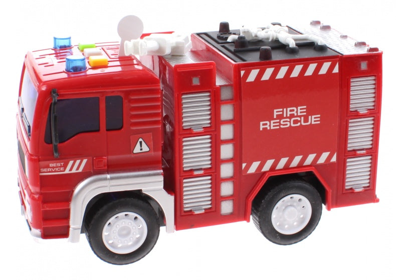 brandweerauto Firefighter jongens 18 cm rood