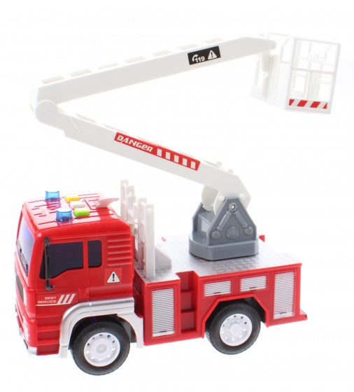 brandweerauto Firefighter jongens 18 cm rood/wit