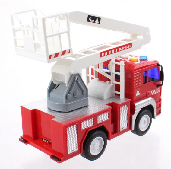 brandweerauto Firefighter jongens 18 cm rood/wit